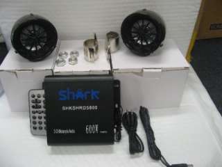 600 watt motorcycle audo system w/ harley speakers blak  
