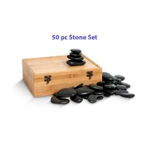     50pc Hand Selected Basalt Massage Stones