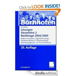 Lösungen Steuerlehre 2 (German Edition) Manfred Bornhofen, Martin 