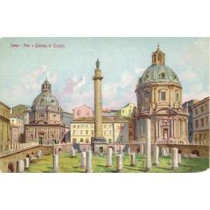    1900 Vintage Postcard Trajans Column   Rome Italy 