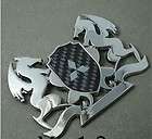 Car Front Grille Badge Carbon fiber & Metal dragon Emblem Mitsubishi 