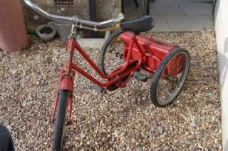 Vintage Childs Aberdales Gresham Flyer Tricycle 1950s, With Rare 