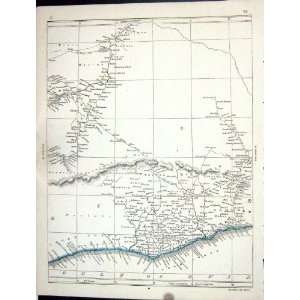  Lowry Antique Map 1853 Africa Shantef Dahomey Gold Coast 