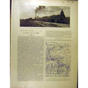    1916 Artillery Ww1 War Train Map Somme Battle Field