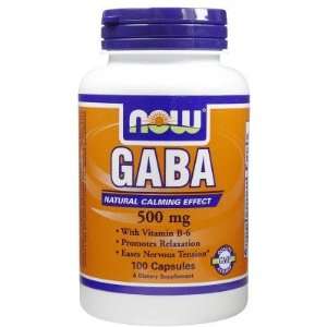 Now Foods  Gaba, Vitamin B 6, 500/2mg, 100 capsules 