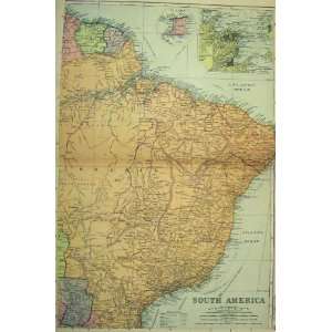  Map South America Trinidad 1901 Bacon World Print