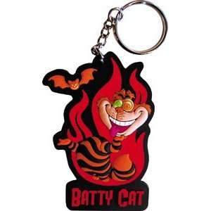  Cheshire Cat Batty Cat Rubber Keychain Disney Toys 