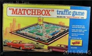 1968 Vintage Matchbox Cars Traffic Board Game  