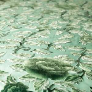  44 Wide Silk Velvet Burnout Camden Sea Green Fabric By 