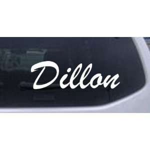  White 3in X 1in    Dillon Car Window Wall Laptop Decal 