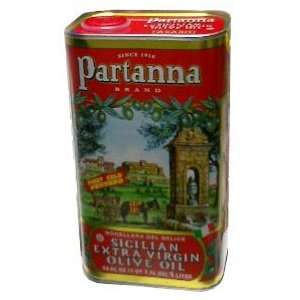 Partanna Extra Virgin Olive Oil, 1L Tin Grocery & Gourmet Food