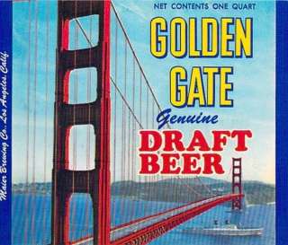 Golden Gate Vintage Beer Label Los Angeles, CA  