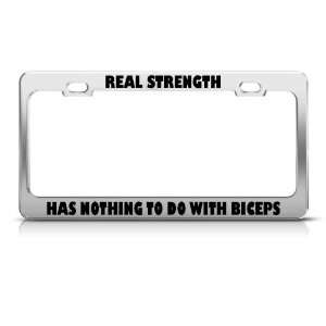   Has Nothing Do With Biceps license plate frame Tag Holder Automotive