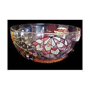  Beach Party Design   Hand Painted   Serving Bowl   11 inch 