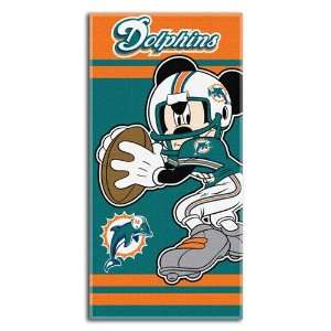  BSS   Miami Dolphins NFL Mickey QB Beach Towel (30in x 