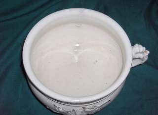   Ware Baltimore Pottery 1800s Ivory Floral Toulon Chamber Pot  