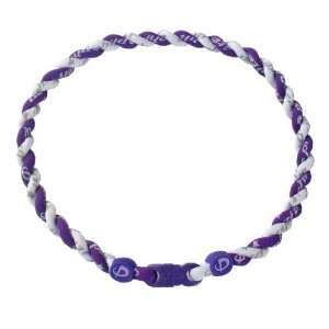  Phiten Titanium Tornado Star White Purple 18 Necklace w 