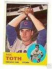 1963 Topps 489 PAUL TOTH Card Chicago Cubs  