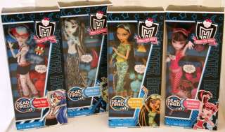 MONSTER HIGH DEAD TIRED Dolls Complete SET of 4 New  