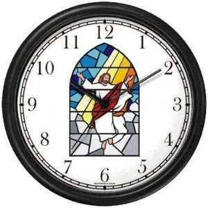  Jesus Christ (Stained Glass) Christian Theme Wall Clock by 