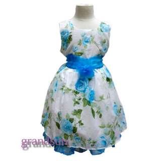 NWT Colourful Girls Cotton Flower Girl Dress Dresses SZ 2 7T SA0380 