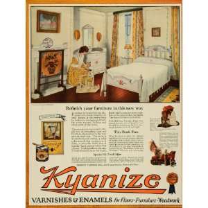  1925 Ad Furniture Kyanize Enamels Bedroom Interior Design 