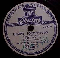 HARRY ROY TIEMPO TORMENTOSO LUNA AZUL 78RPM  
