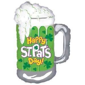    St. Patricks Balloons   Green Beer Stein Shape Toys & Games