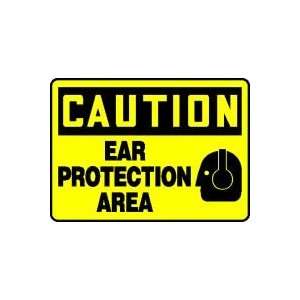  CAUTION EAR PROTECTION AREA (W/GRAPHIC) Sign   10 x 14 