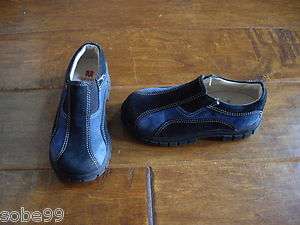 Baby Toddler Boys ELEFANTEN Navy Blue Shoes Suede Leather Loafer EUR 