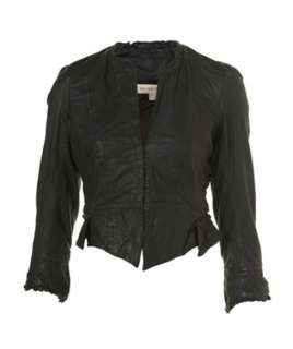 KATE MOSS TOPSHOP DISTRESSED BLACK LEATHER VICTORIANA JACKET COAT 6 2 