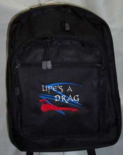 Drag Racing black backpack book bag Top Fuel Dragster  