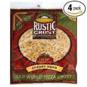 Rustic Crust Cheesy Herb 12 inch, 16 Ounce (Pack of 4)  