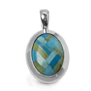   Silver Kingman and Sleeping Beauty Turquoise Inlay Enhancer Jewelry