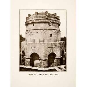 1906 Print Tomb Theordoric Ravenna Italy Historic Architecture Casket 
