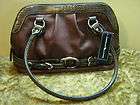   Living wine frame satchel handbag lg buckles leather like career
