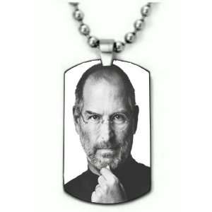 Steve Jobs Engraved Dogtag Necklace w/Chain and Giftbox 