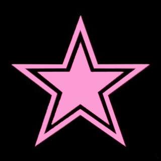 Cowboy Star Soft Pink 4 inch Logo Decals Window Sticker  