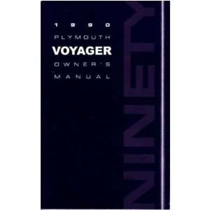  1990 PLYMOUTH VOYAGER Owners Manual User Guide Automotive