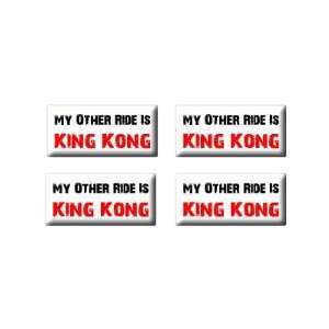 My Other Ride Vehicle Car Is King Kong   3D Domed Set of 4 