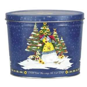 Gallon Natures Snowman Tin with SW Salsa Popcorn by Popcorn World 