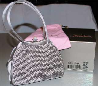 JUDITH LEIBER Silver Stain Baug Scrim H11801 NEW $795.00 AUTHENTIC 