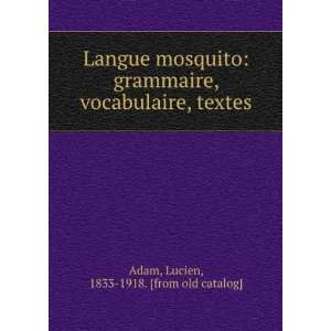   vocabulaire, textes Lucien, 1833 1918. [from old catalog] Adam Books