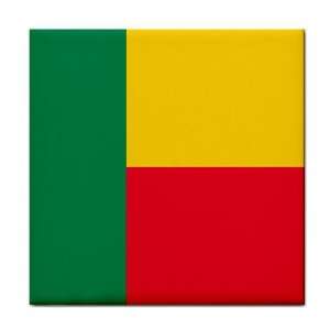  Benin Flag Tile Trivet 