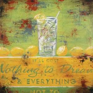 Nothing to Dream Huge Lemon Ballard Canvas Rodney white  