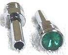door lock knobs(2) green jewel screw on for Peterbilt Kenworth 