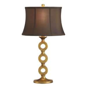  Bergamo Brass Links Oval Brown Shade Contemporary Lamp  24 