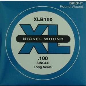  DAddario XLB100 Nickel Wound Bass Guitar Single String 