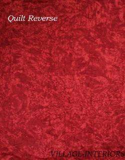 RED ASIAN TOILE & TROPICAL BAMBOO PRINT 4pc KING QUILT BEDSKIRT SHAMS 