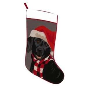  Black Labrador Needlepoint Christmas Stocking